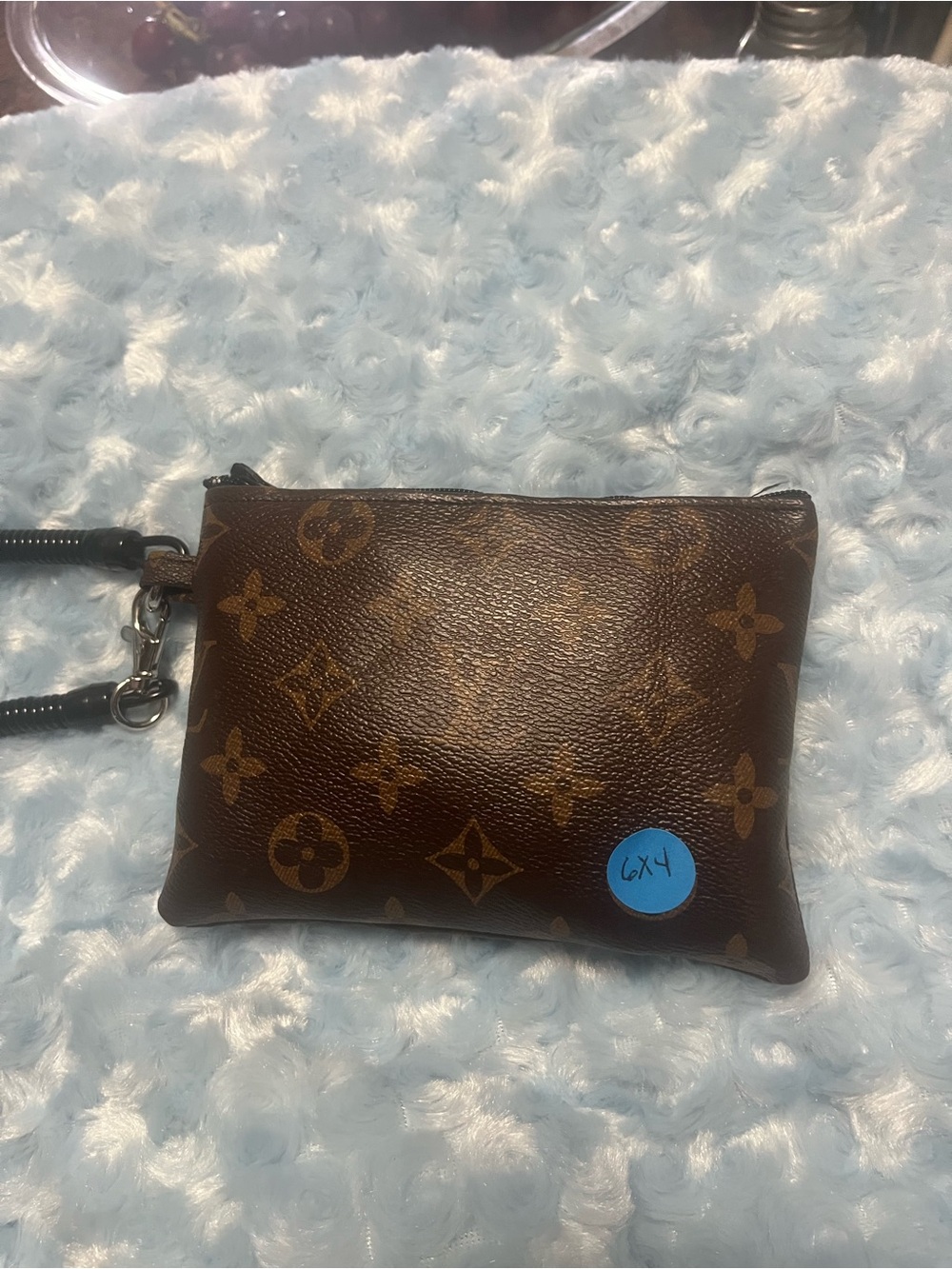 Homemade upscale Louis Vuitton Brown Monogram Wristlet Pouch